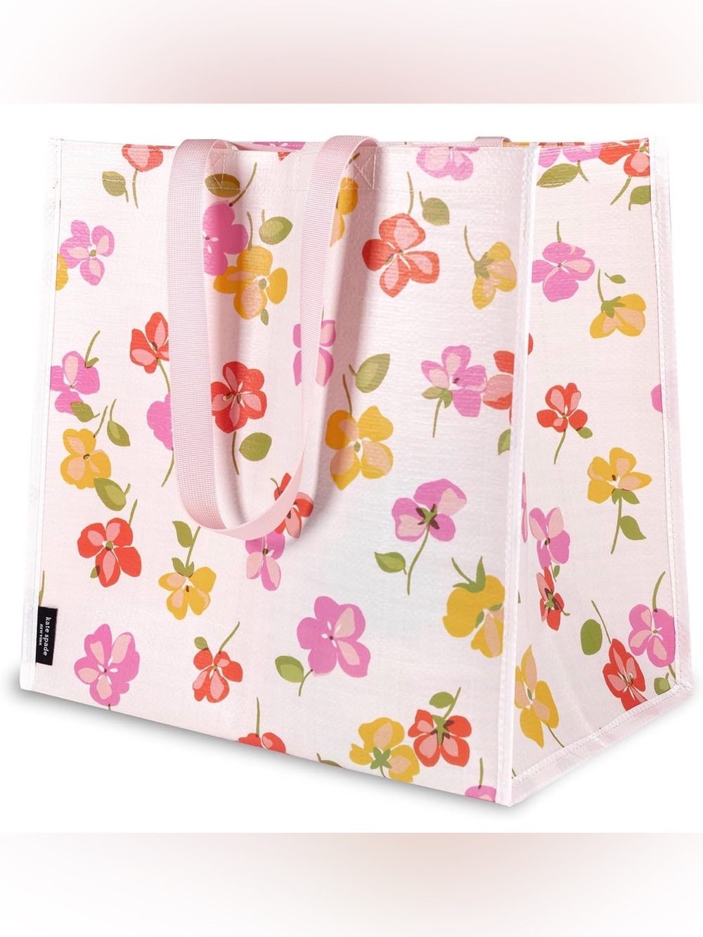Kate Spade Floral Pink Reusable Tote Bag